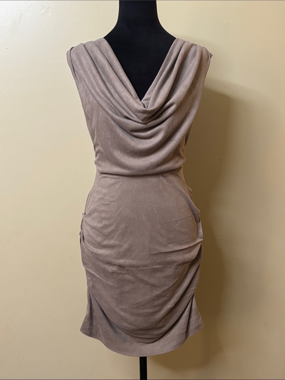 Vintage bebe Tan Suede Mini Dress